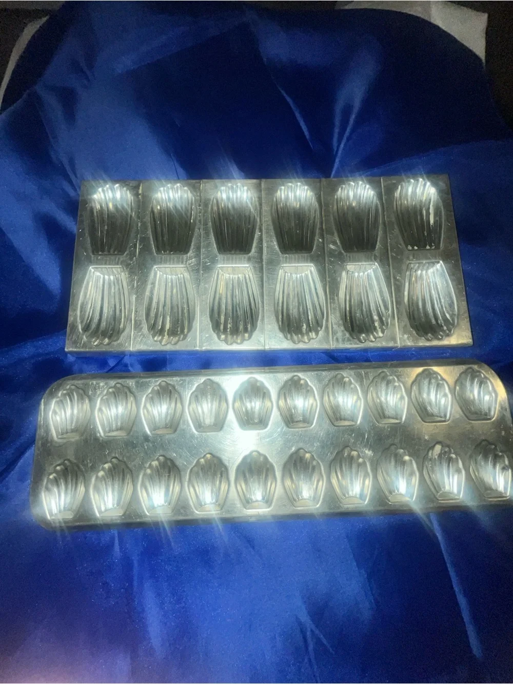 Vintage Metal Madeleine Baking Molds (Set of 2)